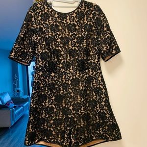 Bcbg Maxazria Black shortsleeve lace romper